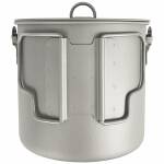 Pathfinder Titanium Bush Pot - Campingtopf aus Titanium mit Deckel, 1100 ml
