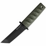 Cold Steel KYOTO I Messer mit schwarzer Tanto Klinge und OD grünem Kraton Griff