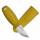 Morakniv Eldris Messer mit rostfreiem Sandvikstahl und TPR-Griff in gelb