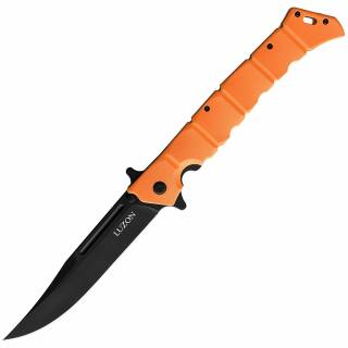 Cold Steel Large Luzon Messer mit schwarzer Klinge und orangen GFN Griff