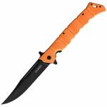 Cold Steel Large Luzon Messer mit schwarzer Klinge und orangen GFN Griff