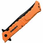 Cold Steel Large Luzon Messer mit schwarzer Klinge und orangen GFN Griff