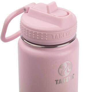 Takeya Actives Strohhalm-Trinkflasche aus Edelstahl, isoliert, 700ml, blush