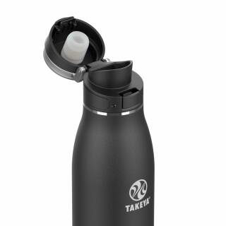 Takeya Actives Traveler Trinkflasche aus Edelstahl, isoliert, 740ml, onyx