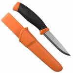 Morakniv Companion Messer in burnt orange mit Edelstahlklinge und TPE Griff