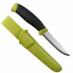 Morakniv Companion Messer in olive green mit Edelstahlklinge und TPE Griff