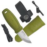 Morakniv Eldris Taschenmesser mit Neck Knife Kit, grün, Klinge aus 12C27