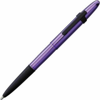 Fisher Space Pen Purple Haze Bullet Pen Matte Black Finger Grip&Clip-400PPB-BCL