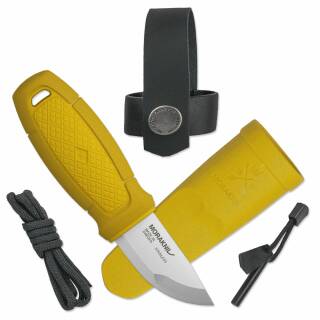 Morakniv Eldris gelb mit Neck Knife Kit, Sandvik-Stahl 12C27, M-12632