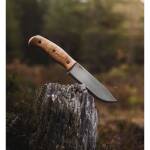 Helle Nord mit FullTang Klinge aus14C28 Stahl, Maserbirkengriff und Lederscheide