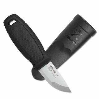 Morakniv Eldris Messer mit rostfreiem Sandvikstahl und TPR-Griff in schwarz