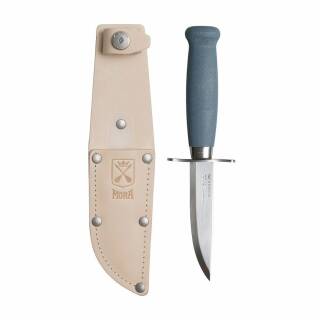 Morakniv Classic Scout 39, Edelstahlklinge, Birkenholzgriff und Leder, blue