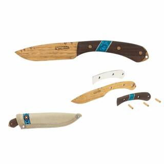 Condor Blue River Wodden KNIFE Kit, Holzmesser-Bausatz mit Gürtelscheide
