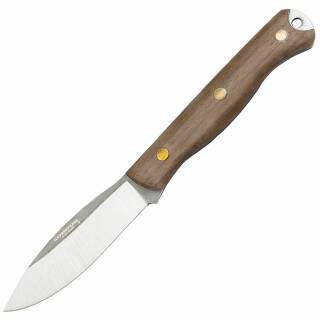 Condor SCOTIA KNIFE, 1095 HC-Stahlklinge, Walnussholzgriff, Lederscheide