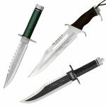 Rambo Miniatur Messer 3 x Sylvester Stallone Signature Edition Part I-III