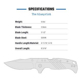 Cold Steel Engage 3,5 S35VN Edelstahlklinge, G10 Griffschalen und Atlas-Lock