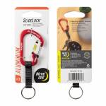 Nite Ize Slidelock Keyring #3 Aluminiumkarabiner, rot, CSLAW3-10-R6