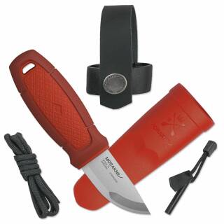 Morakniv Eldris rot mit Neck Knife Kit, Sandvik-Stahl 12C27, M-12630