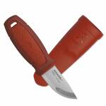 Morakniv Eldris Messer mit rostfreiem Sandvikstahl und TPR-Griff in rot